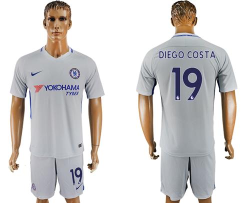Chelsea #19 Diego Costa Sec Away Soccer Club Jersey